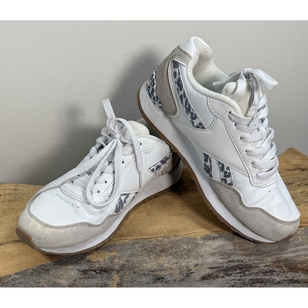 Reebok Court Advance Retro low Top Shoes Sneakers Leopard Womens Sz‎ 6 Sporty